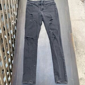 Wax Jean | Black Ripped Distressed Denim Skinny Jeans